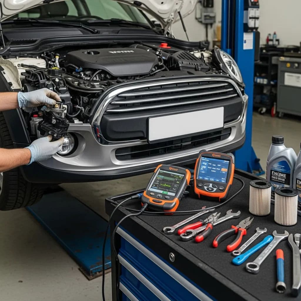 Mini Cooper Engine Bay