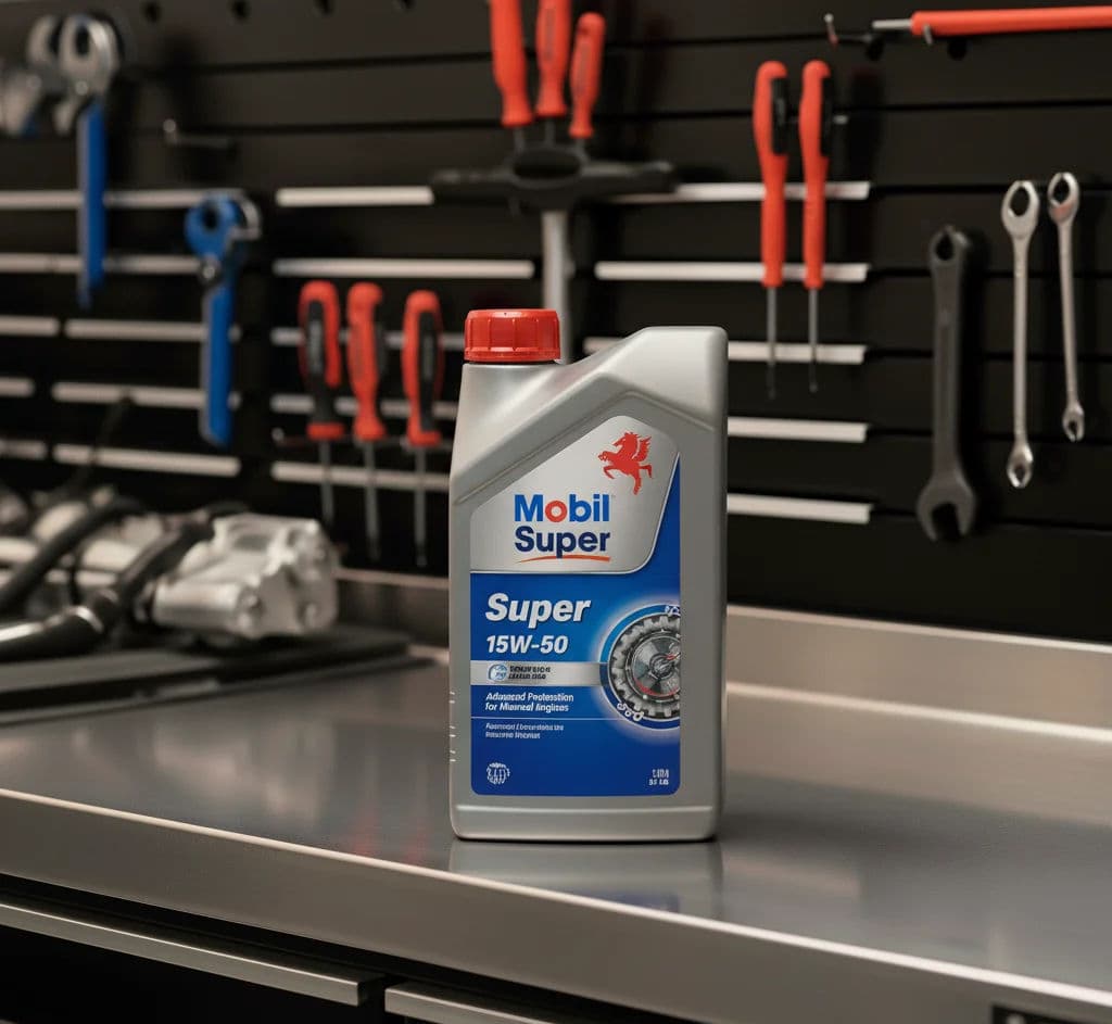 Mobil Super 15W-50 Mineral Engine Oil